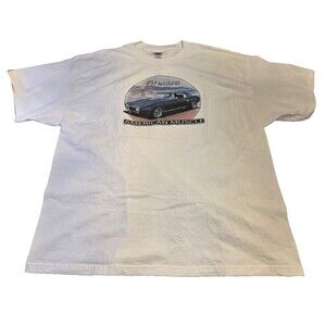 Pontiac Firebird American Muscle T-Shirt White 2XL Delta Pro Weight Graphic Tee